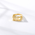 Diseño de oro Signet barato anillo de año personalizado personalizado